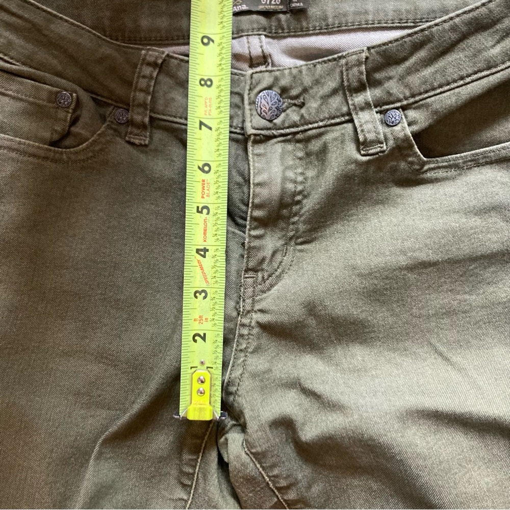 PRANA Kayla forest green Stretch Skinny Jeans mid rise - Picture 2 of 9